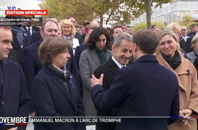Emmanuel Macron et Nicolas Sarkozy complices lors des commémoration du 11 novembre