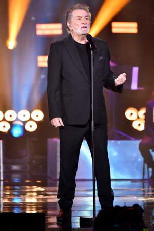 Eddy Mitchell, lors de l'enregistrement de l'émission "Un soir à Monaco avec Laurent Gerra", le 7 décembre 2021.
