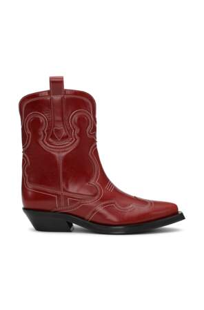 Low Shaft Embroidered Western Boot, Ganni, 475€