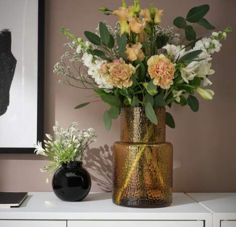 KONSTFULL, Vase à motifs brun, IKEA, 17.99€