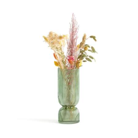 Vase en verre strié H26cm, Valira, La Redoute Intérieurs, 24.99€