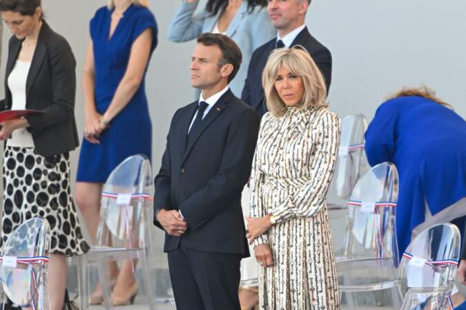 Brigitte Macron et sa robe à motif 