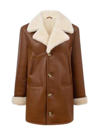 Manteau en peau lainée, Lebrand, 1 430€