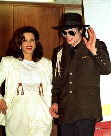 Lisa Marie Presley et mari Michael Jackson en voyage à Budapest en Hongrie, le 8 aout 1994.