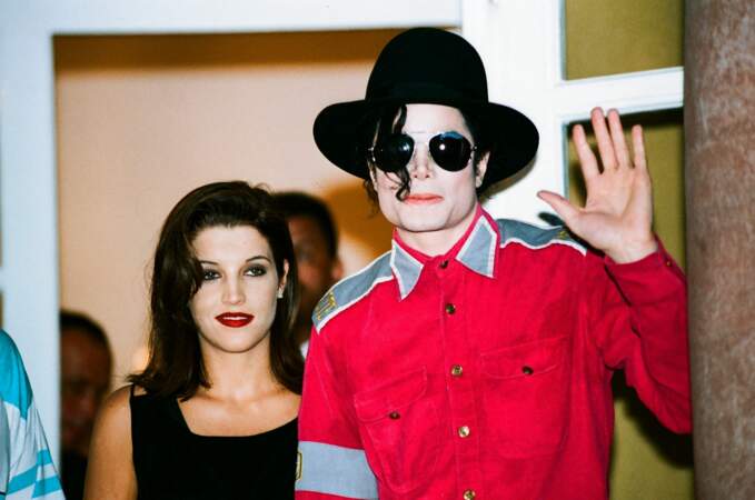 Lisa Marie Presley et Michael Jackson en Hongrie, le 8 aout 1994.