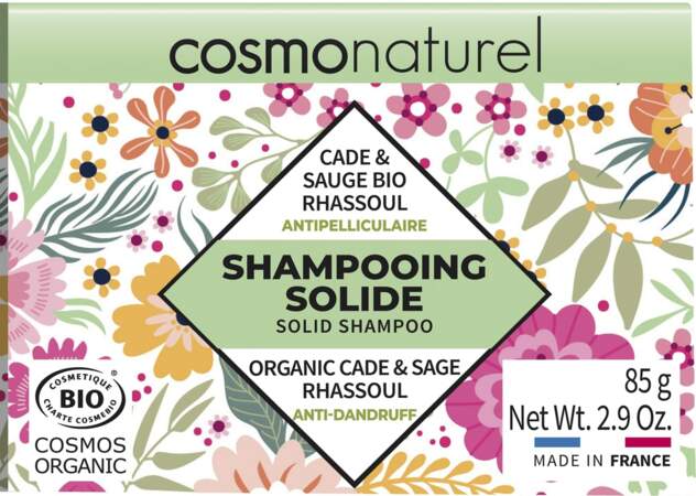 Shampooing Solide Antipelliculaire BIO, Cosmonaturel, 8,70€ les 85g sur cosmonaturel.fr