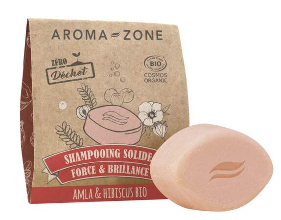 Shampooing solide force & brillance, Aroma-Zone, 6,20€ les 60g en boutique et sur aroma-zone.com