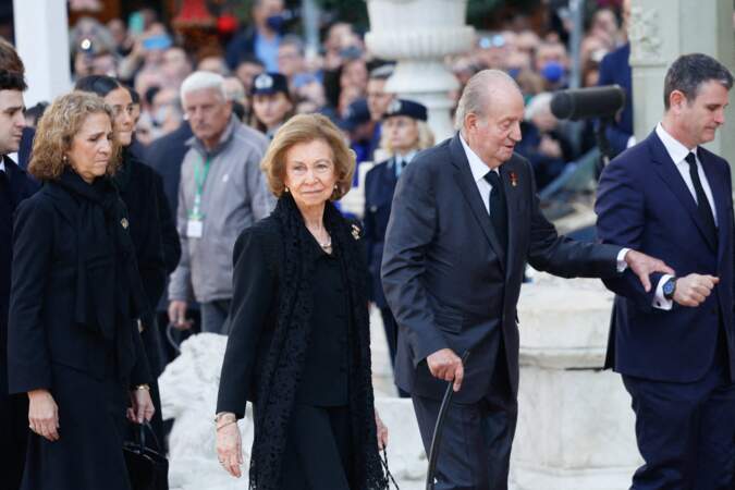 L'infante Elena d'Espagne, la reine Sofia et le roi Juan Carlos d'Espagne