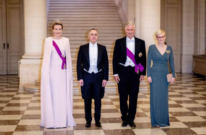 La reine Mathilde lors d'un banquet à Bruxelles le 24 novembre 2022