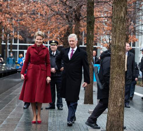 Philippe et Mathilde de Belgique visitent le Westfield World Trade Center à New York le 11 février 2020