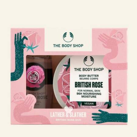 Duo soin éclat British Rose, The Body Shop, 8€