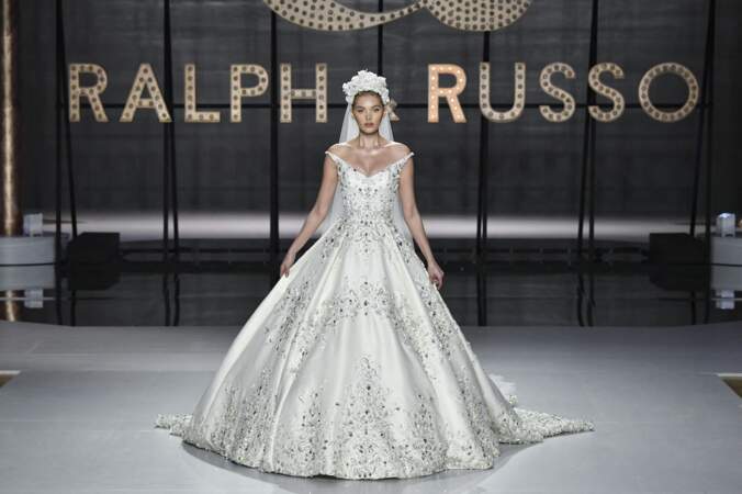 Elsa Hosk et sa robe de mariée  Ralph & Russo - collection Haute Couture Printemps/été 2019