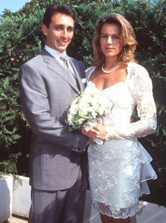 Stéphanie de Monaco et Daniel Ducruet le jour de leur mariage en 1995