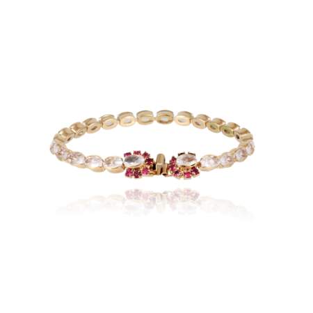 Bracelet « Riviera Fleur » doré à l’or fin, GAS Bijoux, 140€