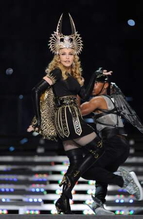 Madonna à la mi-temps du Super Bowl 2012 (Indiana)