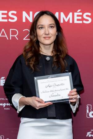 Anaïs Demoustier était invitée à la soirée des nommés aux César lundi soir à Paris. Elle est en lice pour le trophée de la meilleure actrice dans un second rôle du film "Novembre".
