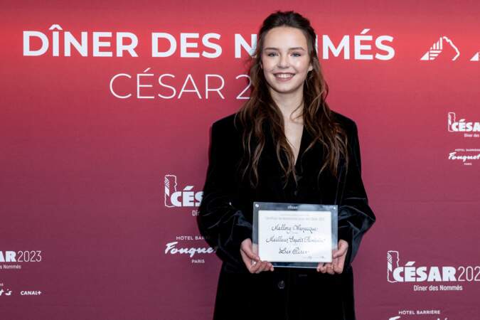 Mallory Wanecque, jeune actrice de 17 ans, participera le 24 février à sa première cérémonie des César. Elle est nommée dans la catégorie meilleur espoir féminin pour "Les pires".