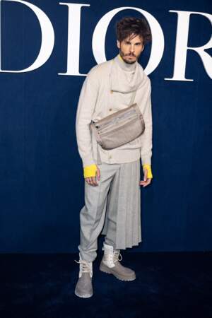 Baptiste Giabiconi en front row du défilé Dior, le 28 février 2023 - prêt-à-porter automne-hiver 2023/2024