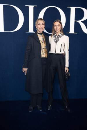 Mathilde Meyer et sa fille Heloise Agostinelli en front row du défilé Dior, le 28 février 2023 - prêt-à-porter automne-hiver 2023/2024