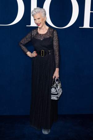 Maye Musk en front row du défilé Dior, le 28 février 2023 - prêt-à-porter automne-hiver 2023/2024