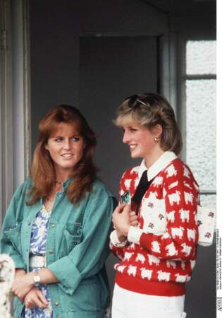 Sarah Ferguson en 1983, avec Diana