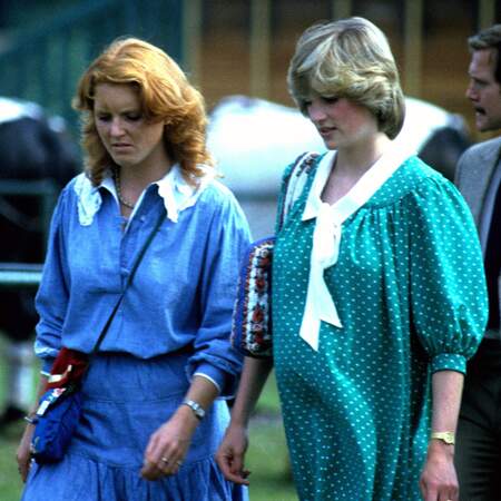 Sarah Ferguson, avec Diana enceinte de William, le 6 juin 1982