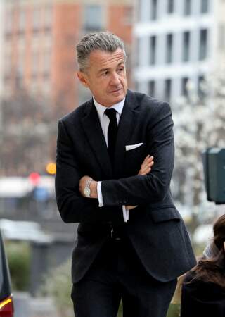 L'un des frères de Nicolas Sarkozy,  François Sarkozy, à l'occasion des obsèques de leur père, Päl Sarkozy de Nagy Bocsa, à Neuilly sur Seine, le 9 mars 2023.