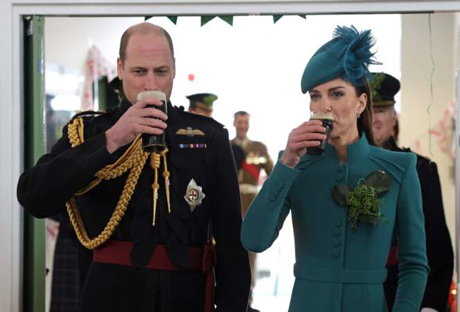 Le prince William et son épouse Kate Middleton célèbrent la Saint-Patrick, le 17 mars 2023
