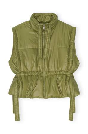 Shiny Quilt Vest 100% en nylon récyclé, Ganni, 325€