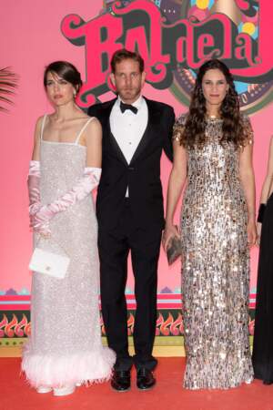 Charlotte Casiraghi, Andrea Casiraghi et Tatiana Santo Domingo au Bal de la Rose 2023 sur le thème "Bollywood" à la salle des étoiles à Monaco