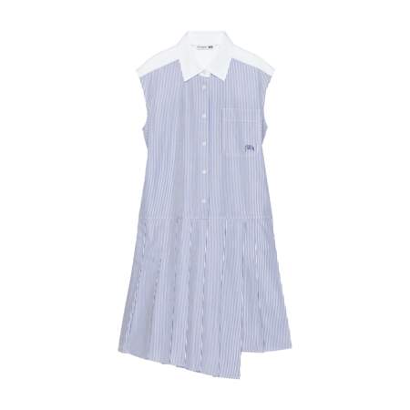 Robe chemise sans manches à rayures JW Anderson, Uniqlo, 59.90€