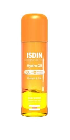 Fotoprotector Hydro Oil SPF30, Isdin,  23€ les 200ml en (para)pharmacies