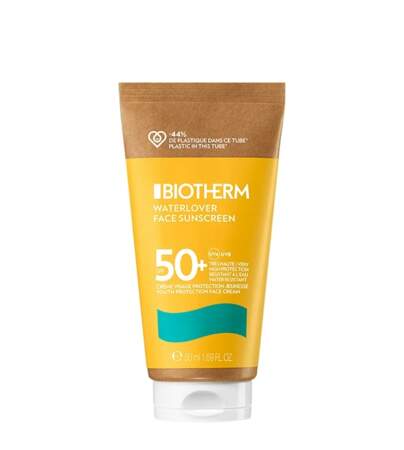 Crème visage Protection Jeunesse SPF50+, Biotherm, 35€ les 50ml sur Biotherm.fr, Nocibe.fr, en magasins Nocibé et en pharmacie