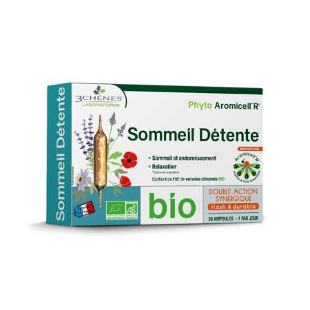 Phyto Aromicell’R Sommeil Détente, 3 Chênes, à partir de 15€ les 20 ampoules de 10ml en pharmacie