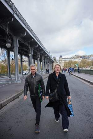 Paul Belmondo et son épouse Luana ont découvert La promenade Jean-Paul Belmondo, ce mercredi 12 avril.