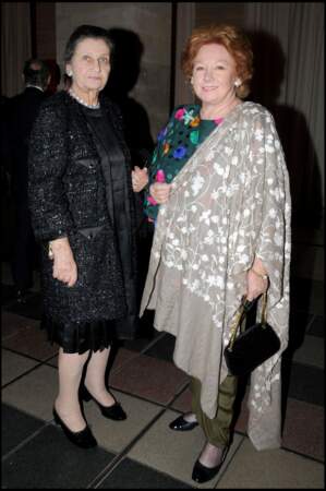 Nadine de Rothschild et Simone Veil en 2008
