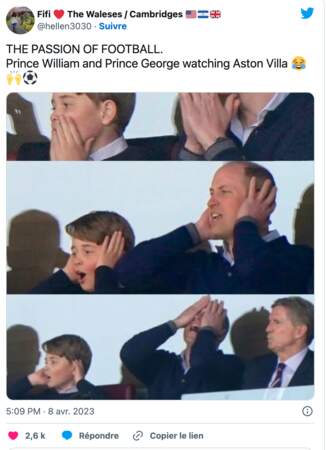 Le prince William et son fils George complices à un match de foot, le 8 avril 2023