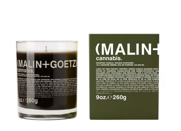 Bougie parfumée au cannabis, MALIN+GOETZ, 56,00 €
