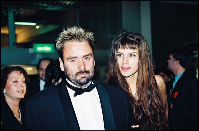 Luc Besson et Maïwenn, lors de la soirée des César, le 25 février 1995.
