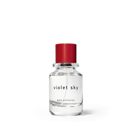 Violet Sky Eau de Parfum, BJÖRK & BERRIES, 125 € les 50ml au Bon Marché, à la Samaritaine et sur bjorkandberries.com