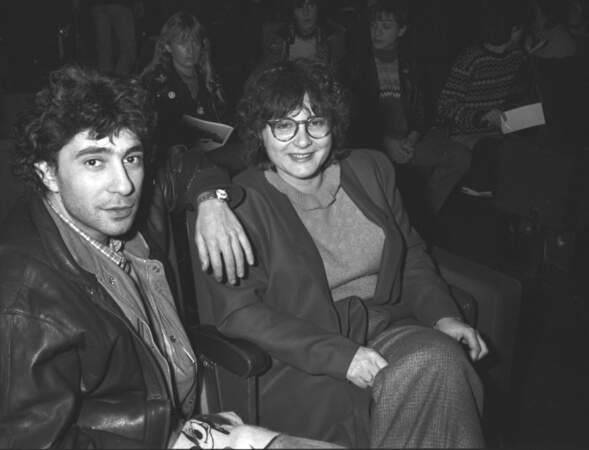 Josiane Balasko et son ex-mari Philippe Berry à l'occasion d'un concert de Renaud à l'Olympia, à Paris, en 1982.