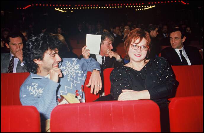 Philippe Berry et Josiane Balasko lors d'un spectacle de Patrick Sébastien en 1987.