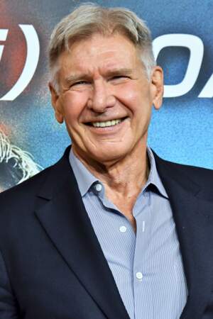 Harrison Ford et sa chemise bleue qui s'accorde à ses yeux azur en 2017