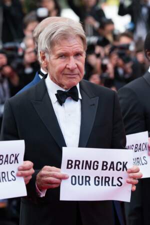 Harrison Ford en smoking pour le film "The Homesman" au Festival de Cannes en 2014