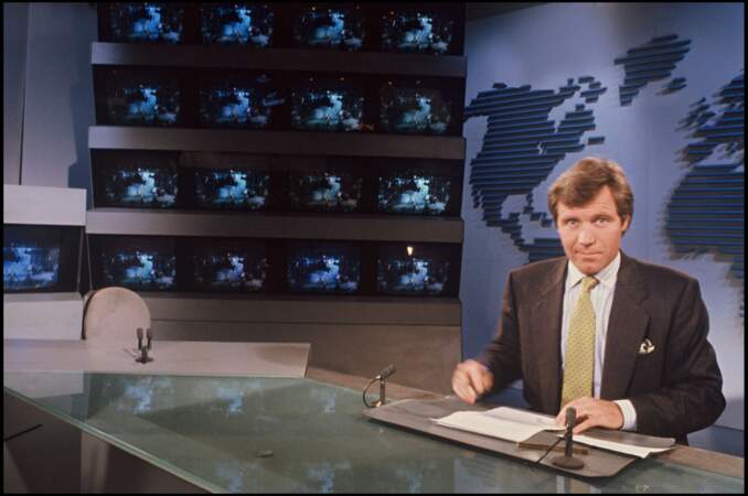 Bruno Masure à la présentation du journal télévisé de TF1 en 1988.