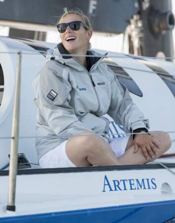 Zara Phillips et son mari Mike Tindall participent à l'Artemis Challenge sur l'Ile de Wight