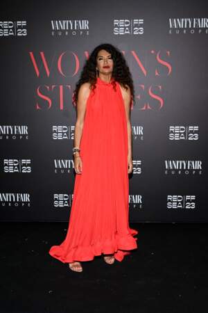 Afef Jnifen au photocall de la soirée de gala "Women Stories by Vanity Fair" lors du 76ème Festival International du Film de Cannes