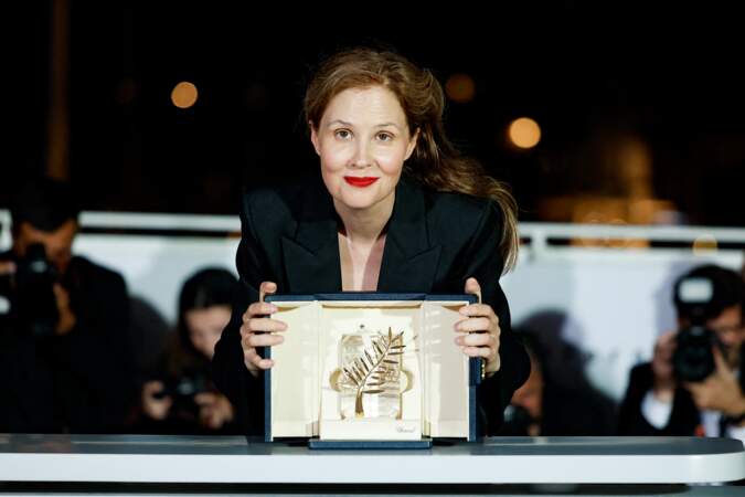 Justine Triet, Palme d'Or 2023 pour "Anatomie d'une chute"  lors de la 76ème édition du festival international du film de Cannes