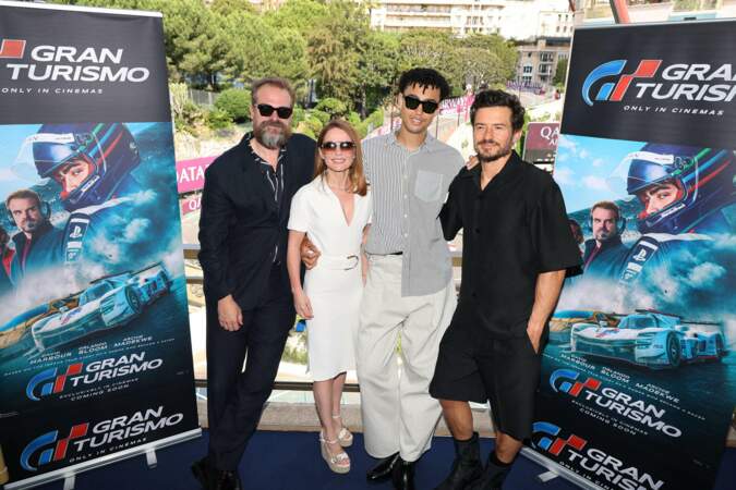 L'équipe du film Gran Turismo au Fairmont Hotel en marge du Grand prix de Formule 1 de Monaco le 28 mai 2023 