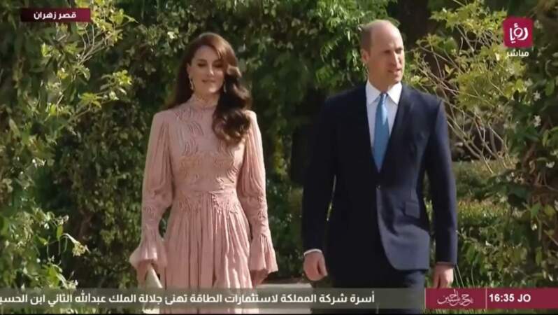 Kate et William au mariage du prince Hussein de Jordanie et de Rajwa al Saif, à Amman (Jordanie), le 1er juin 2023.